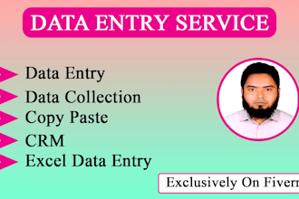 do data entry, excel, scraping, typing, copy paste and product listing work