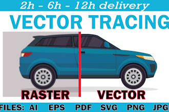 do manual vector tracing redraw or recreate image or logo, convert to vector