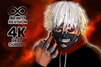 draw your anime character in naruto or dragon ball style