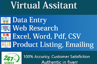 do data entry, excel, scraping, typing, copy paste perfectly