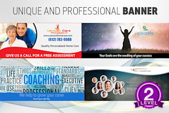 create web banner unique and professional design