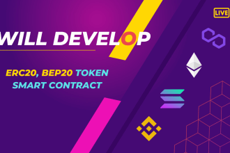 develop erc20, nft and erc404 token smart contract