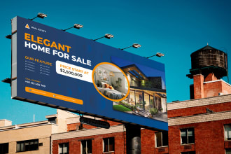 design a billboard, banner, roll up, or signboard for your business