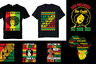 do custom african american character t shirt and black history t shirt design