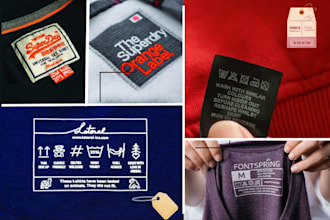 design clothing labels, hangtag, neck tag, shirt tag for you