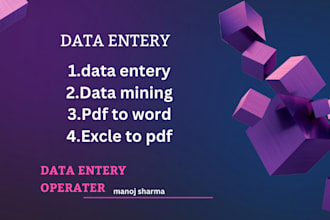 do data entery online offline pdf to word ,typing excle