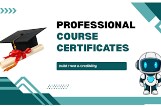 design professional certificates branding for online courses