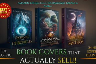 make professional fantasy book cover design,ebook cover, book cover illustration