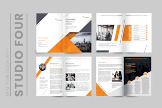 create top notch company profile, brochure, business proposal design