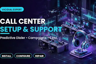 install vicidial call center with predictive auto dialer and CRM setup