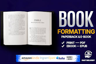 format your book interior for amazon KDP paperback and ebook publishing