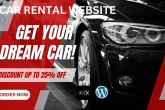 design car rental website, car rental, car dealership,  booking website