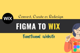 convert educational, portfolio figma to a functional wix website
