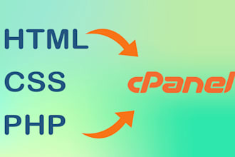 upload your HTML, CSS or PHP files to your cpanel