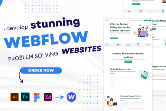 develop modern webflow website with custom animations and integrations