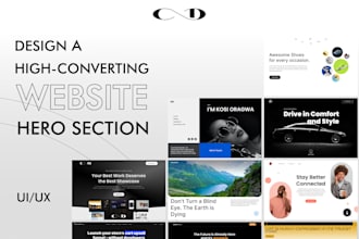 design a high converting website hero section in figma