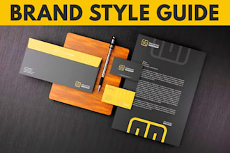 Top 10!  design brand logo with complete brand identity guidelines or brand style guide