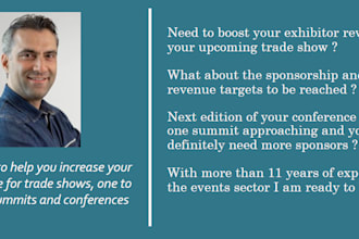 help you boost your events, exhibitions sales revenue