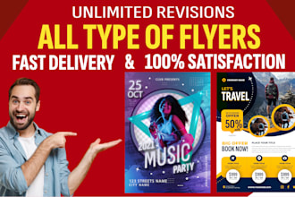 design modern church, event, party flyer design in 24 hours