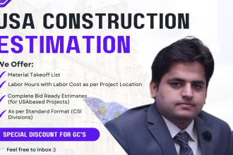 do material take off, quantity takeoff and construction estimation
