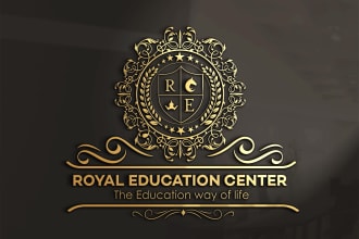 do luxury school college university  education logo design