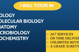tutor in biology test, paper, quiz, assignment, course