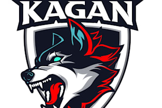 design a professional modern wolf logo