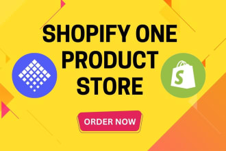 do stunning one product store or shopify website and product upload