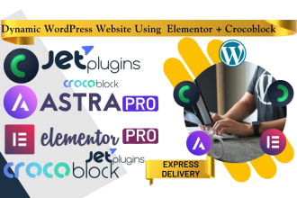 develop dynamic wordpress website design by crocoblock jet engine, elementor pro