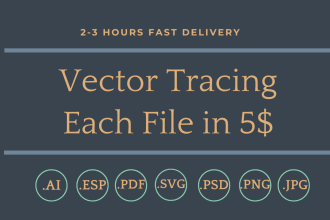 do vector tracing text logo image sketch font icon calligraphy quickly