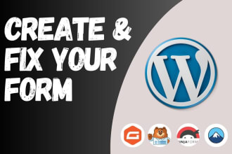 create and fix contact form or gravity form or wordpress form