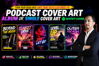 design podcast cover art, album cover and spotify cover art