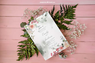 design elegant and unique wedding invitation