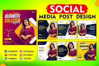 design social media posts and banners for you
