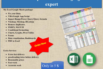 be excel spreadsheets and google sheets expert
