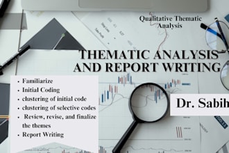 do coding, thematic analysis, and report writing