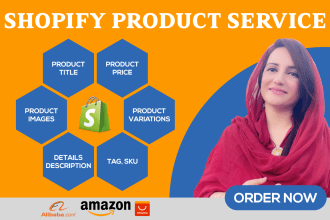 shopify product listing and shopify data entry