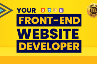 create front end website using HTML CSS javascript