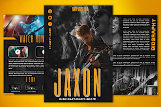 design electronic press kit, epk, media kit,speaker one sheet, flyer design