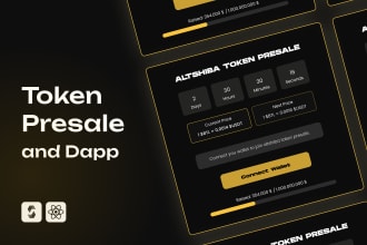 develop token presale smart contract and dapp web3