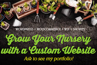 build your functional plant nursery website