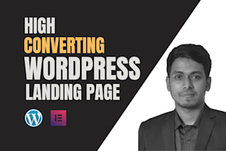 design responsive wordpress landing page or elementor pro landing page