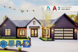 do 3d modelling and 3d renders on revit, lumion, twinmotion and sketchup