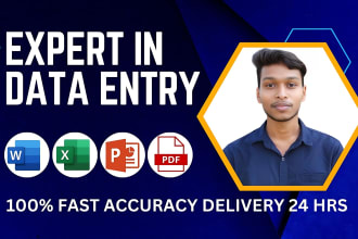 do data entry, word, excel, data collection, copy paste