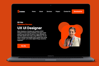 create website and landing page UX UI design