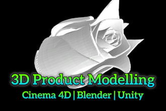 design 3d printable products, toys, buildings in cinema 4d, 3ds max and blender
