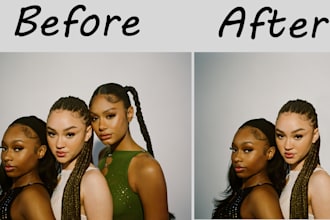 remove object, people and background of 5 photos