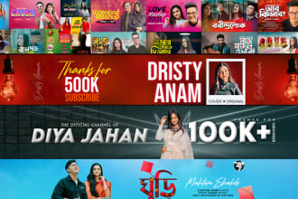 do attractive thumbnail, album art, poster, channel art design for social media