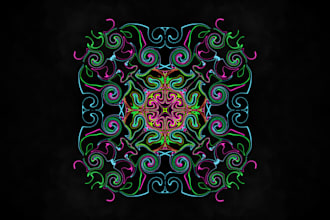 create psychedelic art for tie dyes, albums, tshirts, and more