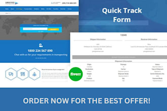 create trucking logistics delivery transports company website